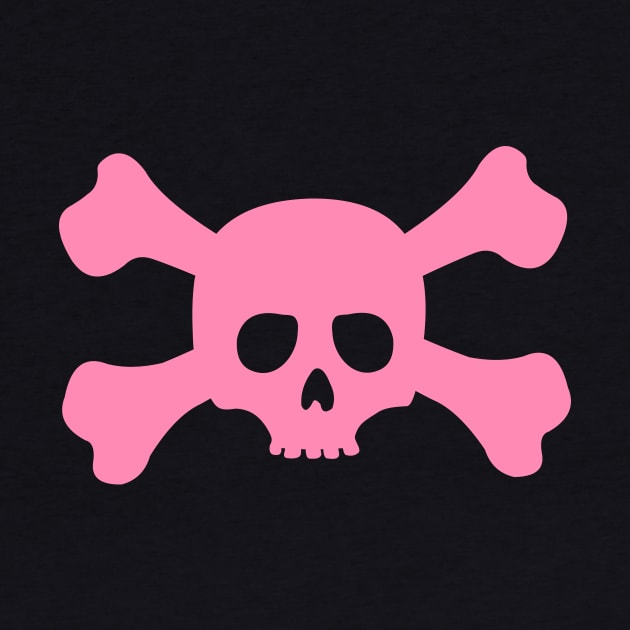 Pink Skull with Crossbones by XOOXOO